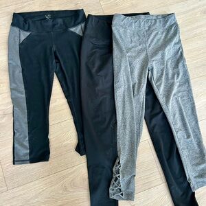 Lot of 3 women’s Leggings in Black and Gray